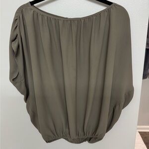 Chic Olive Green Blouse